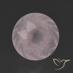 Quartz rose Rose très clair naturelle Tour, 6.47 ct, Transparent