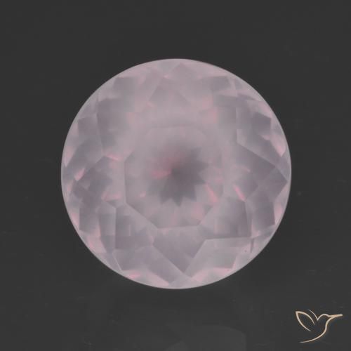 6.87ct Naturel Rose très clair Quartz Rose, Tour, Transparent