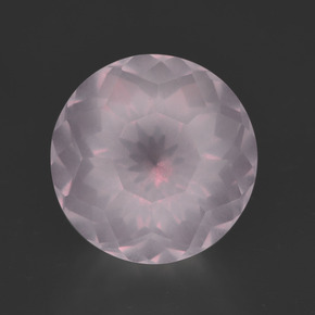 Quartz Rose Rose clair naturelle Coupe roude, 5.82 ct, Transparent