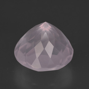 Quartz Rose Rose clair naturelle Coupe roude, 5.82 ct, Transparent