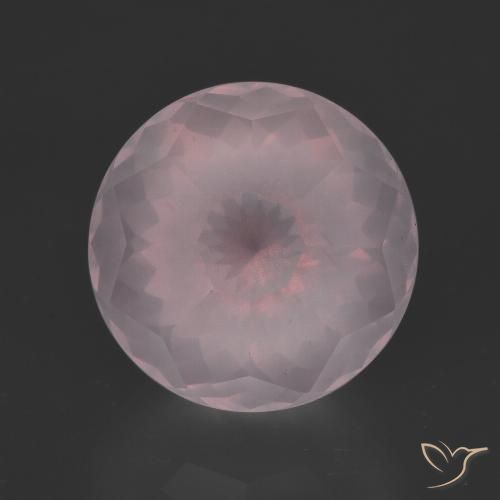 7.65ct Naturel Rose léger Quartz Rose, Tour, Transparent