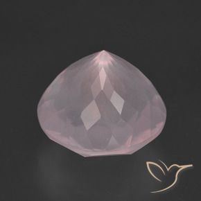 Quartz rose Rose léger naturelle Tour, 7.65 ct, Transparent