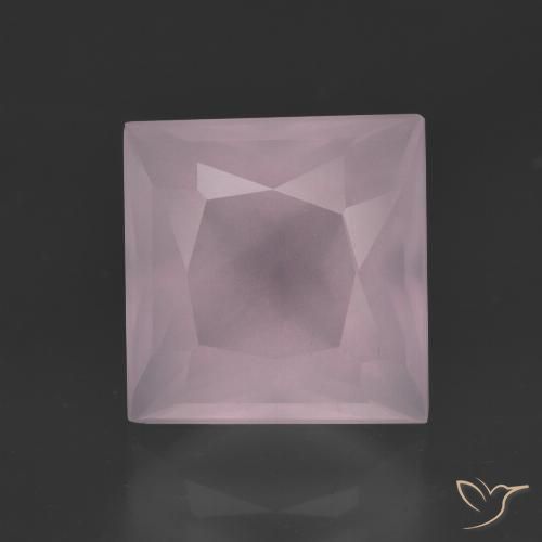 4.96ct Naturel Rose bubblegum Quartz Rose, Carré, Transparent
