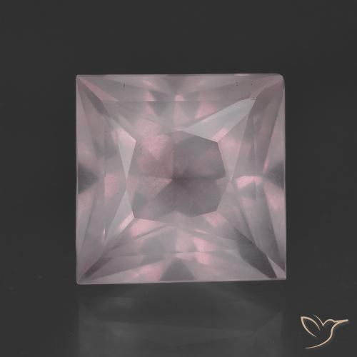 6.35ct Naturel Rose clair Quartz Rose, Carré, Transparent