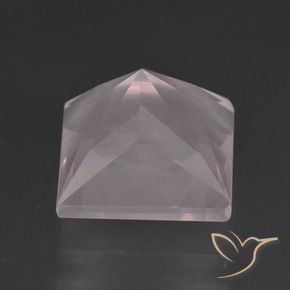 Quartz rose Rose clair naturelle Carré, 6.35 ct, Transparent