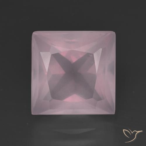 4.47ct Naturel Rose clair Quartz Rose, Carré, Transparent
