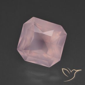 Quartz rose Rose naturelle Octogone / coupe Émeraude, 8.63 ct, Transparent