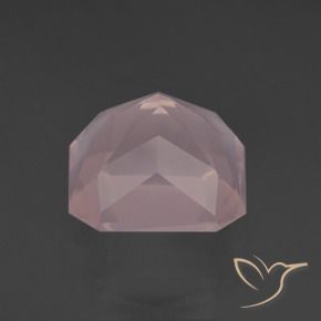 Quartz rose Rose clair naturelle Octogone / coupe Émeraude, 10.31 ct, Transparent