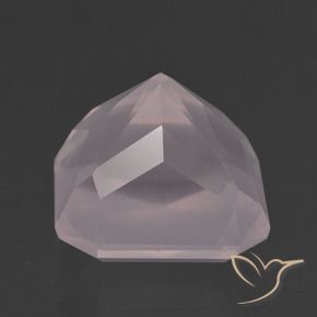 Quartz rose Rose clair naturelle Octogone / coupe Émeraude, 9.58 ct, Transparent