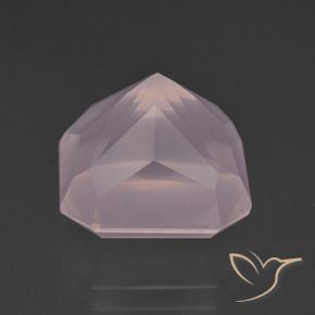Quartz rose Rose léger naturelle Octogone / coupe Émeraude, 10.08 ct, Transparent