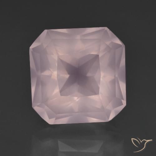 9.33ct Naturel Rose Quartz Rose, Taille émeraude, Transparent