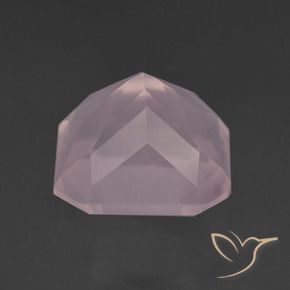 Quartz rose Rose naturelle Octogone / coupe Émeraude, 9.33 ct, Transparent
