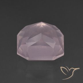 Quartz rose Rose clair naturelle Octogone / coupe Émeraude, 8.63 ct, Transparent