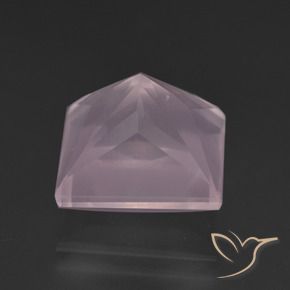 Quartz rose Rose clair naturelle Carré, 9.15 ct, Transparent