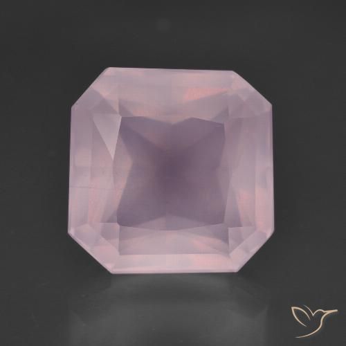 8.50ct Naturel Rose bubblegum Quartz rose, Taille émeraude, Transparent