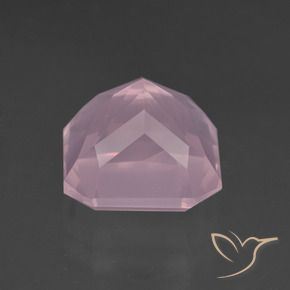 Quartz rose Rose rosé moyen naturelle Octogone / coupe Émeraude, 7.57 ct, Transparent