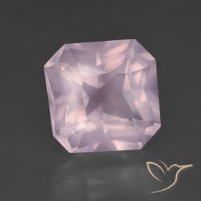 Quartz rose Rose clair naturelle Octogone / coupe Émeraude, 6.87 ct, Transparent