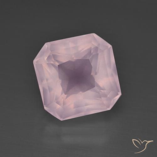5.75ct Naturel Rose bubblegum Quartz Rose, Taille émeraude, Transparent