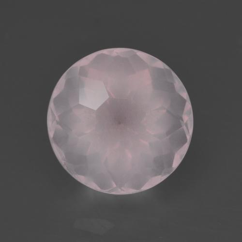 Quartz rose rose naturelle coupe roude, 3,10 ct, transparent