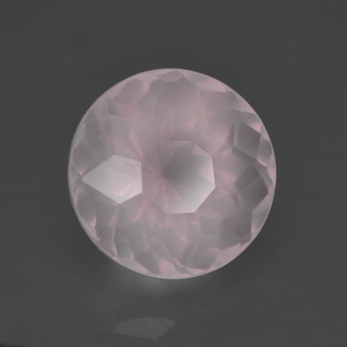 Quartz rose rose naturelle coupe roude, 3,10 ct, transparent