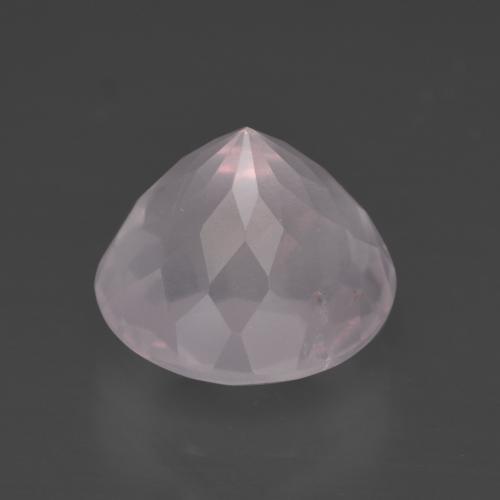 Quartz rose rose naturelle coupe roude, 3,10 ct, transparent