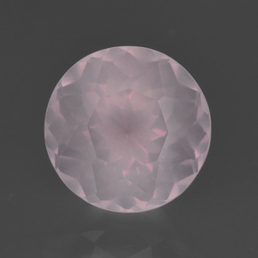 Quartz rose rose naturelle coupe roude, 3,71 ct, transparent