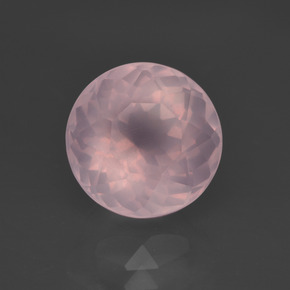 Quartz rose rose naturelle coupe roude, 4,30 ct, transparent