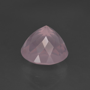 Quartz rose rose naturelle coupe roude, 4,30 ct, transparent