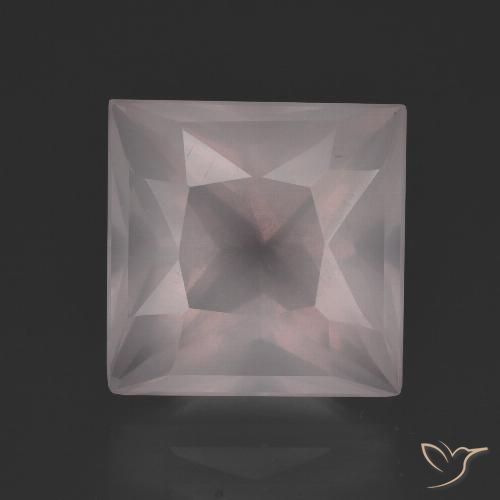 7.35ct Naturel Rose clair Quartz Rose, Carré, Transparent