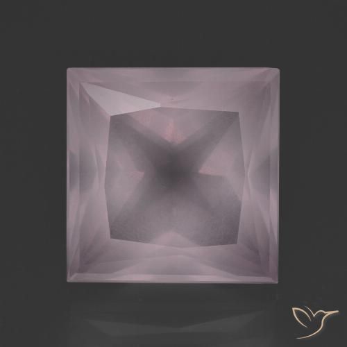 7.81ct Naturel Rose léger Quartz Rose, Carré, Transparent