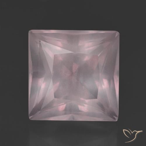 8.10ct Naturel Rose clair Quartz Rose, Carré, Transparent