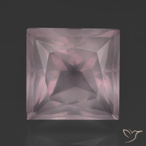 9.78ct Naturel Rose clair Quartz Rose, Carré, Transparent