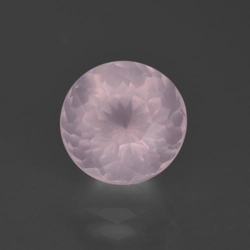 Quartz Rose Rose bubblegum naturelle Coupe roude, 4.69 ct, Transparent
