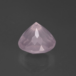 Quartz Rose Rose bubblegum naturelle Coupe roude, 4.69 ct, Transparent