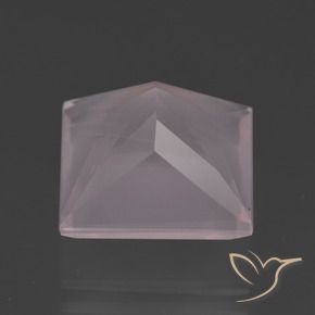Quartz rose Rose léger naturelle Carré, 7.70 ct, Transparent