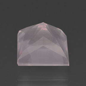 Quartz rose rose naturelle carré, 7,81 ct, transparent