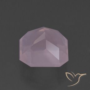 Quartz rose Rose clair naturelle Octogone / coupe Émeraude, 5.93 ct, Transparent