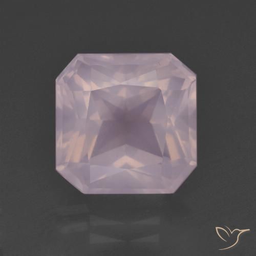 6.06ct Naturel Rose clair Quartz Rose, Taille émeraude, Transparent