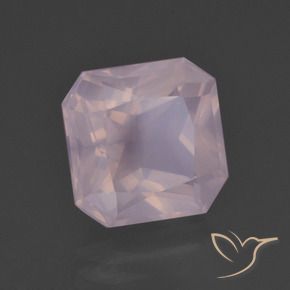 Quartz rose Rose clair naturelle Octogone / coupe Émeraude, 6.06 ct, Transparent