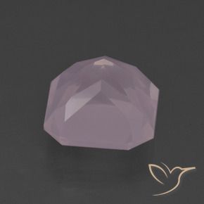 Quartz rose Rose clair naturelle Octogone / coupe Émeraude, 6.06 ct, Transparent