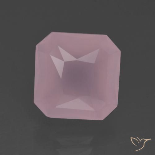 6.36ct Naturel Rose moyen Quartz Rose, Taille émeraude, Transparent