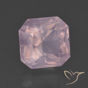 Quartz rose Rose clair naturelle Octogone / coupe Émeraude, 6.65 ct, Transparent