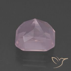 Quartz rose Rose clair naturelle Octogone / coupe Émeraude, 6.65 ct, Transparent