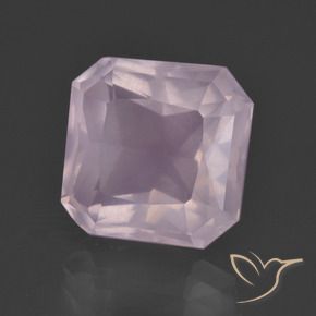 Quartz rose Rose clair naturelle Octogone / coupe Émeraude, 6.62 ct, Transparent
