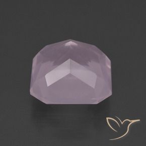 Quartz rose Rose clair naturelle Octogone / coupe Émeraude, 6.62 ct, Transparent