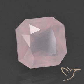 Quartz rose Rose léger naturelle Octogone / coupe Émeraude, 5.34 ct, Transparent