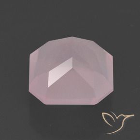 Quartz rose Rose léger naturelle Octogone / coupe Émeraude, 5.34 ct, Transparent