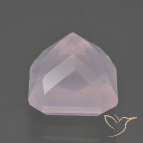 Quartz rose Rose bubblegum naturelle Octogone / coupe Émeraude, 7.36 ct, Transparent