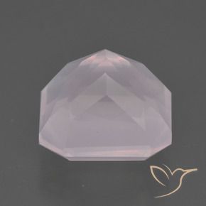 Quartz rose Rose léger naturelle Octogone / coupe Émeraude, 7.44 ct, Transparent