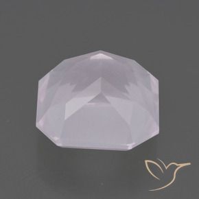 Quartz rose Rose rosé très clair naturelle Octogone / coupe Émeraude, 6.14 ct, Transparent